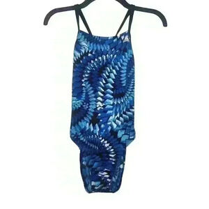 Adidas performance vortex women's one piece swimsuit blue size 28